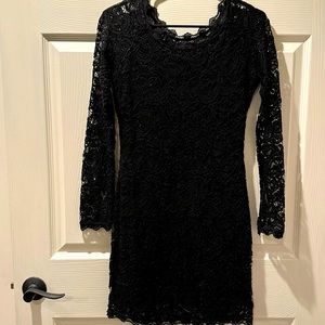 Long sleeve lace sequin dress